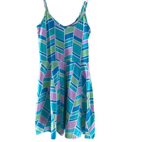 Retro Tank Mini Dress Fitted & Flare Colorful Size Small - Picture 2 of 6